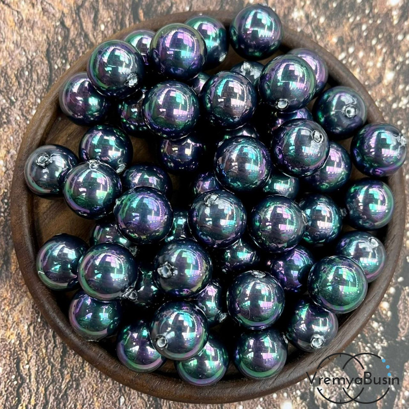 Майорка, полупросверленные бусины шарики 12 мм (1 шт.)