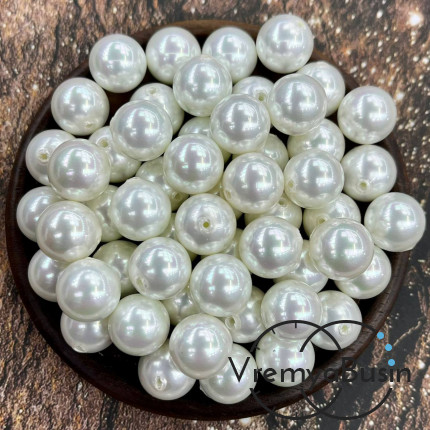 Майорка, полупросверленные бусины шарики 12 мм (1 шт.)