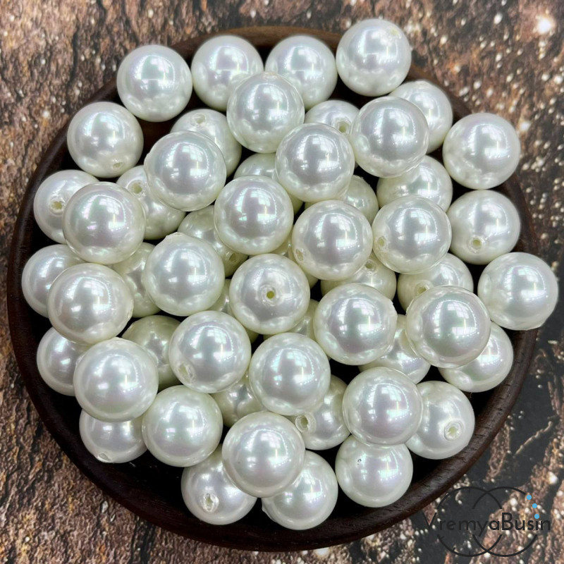 Майорка, полупросверленные бусины шарики 12 мм (1 шт.)