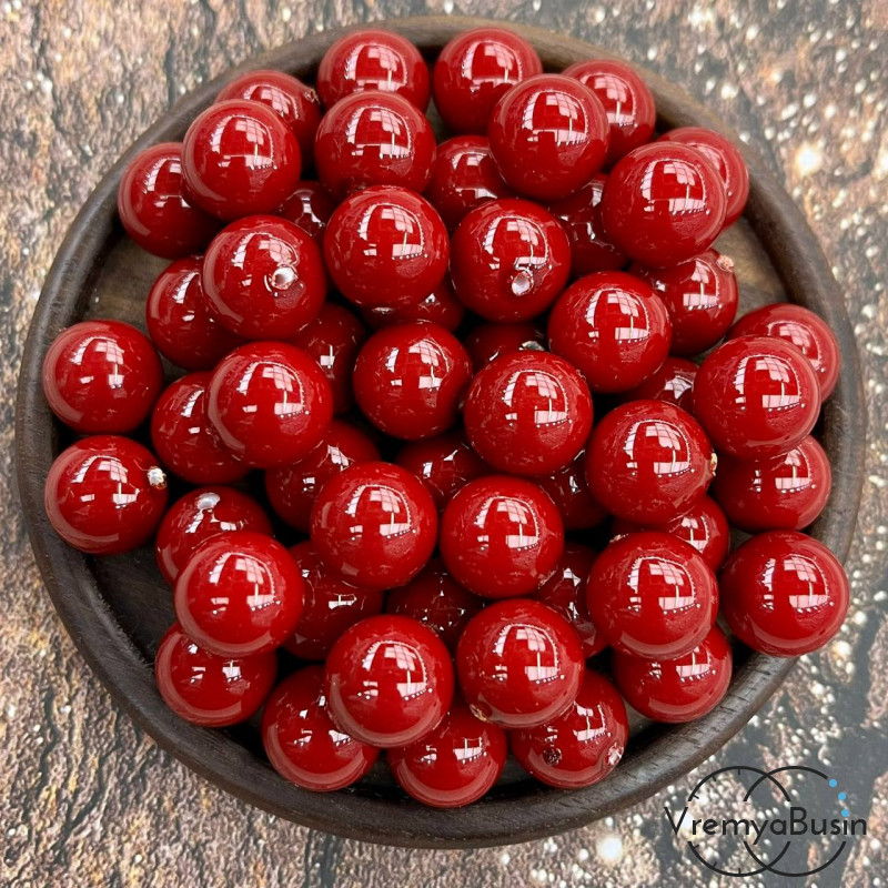 Майорка, полупросверленные бусины шарики 12 мм (1 шт.)