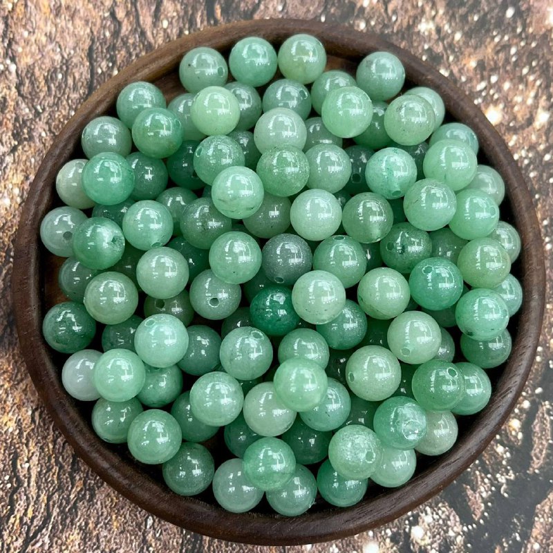 Нефрит, полупросверленные бусины шарики 8 мм (1 шт.)
