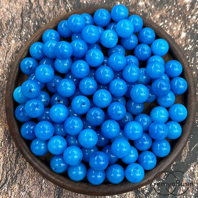 Агат пресс. тонир., полупросверленные бусины шарики 8 мм (1 шт.)