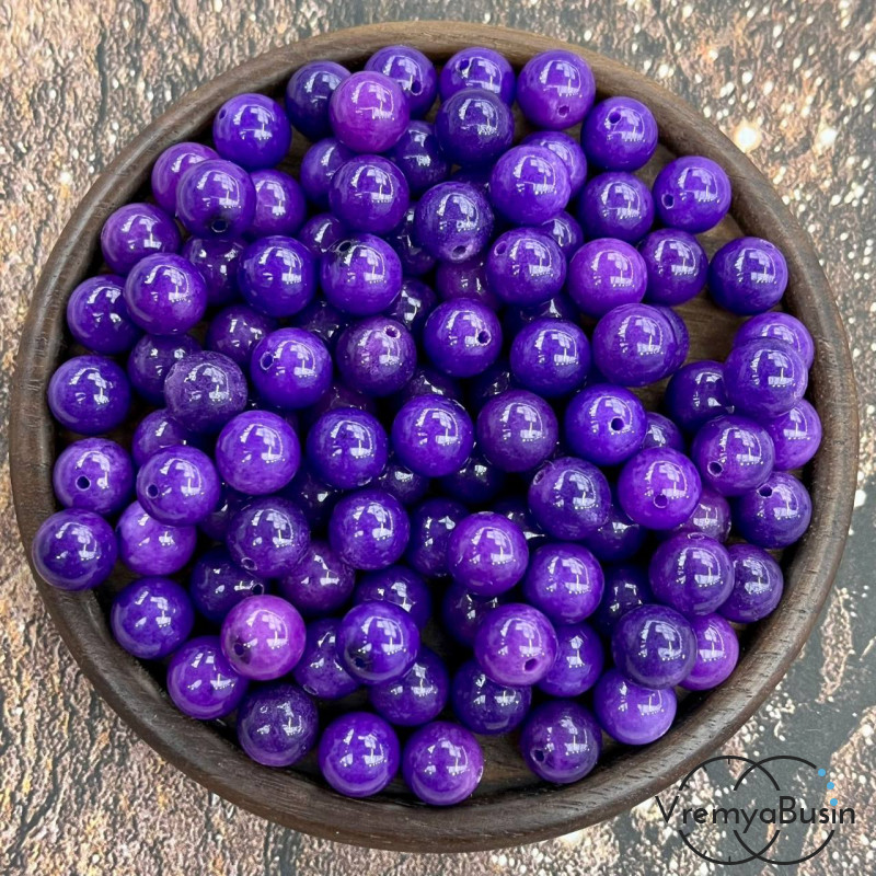 Агат пресс. тонир., полупросверленные бусины шарики 8 мм (1 шт.)