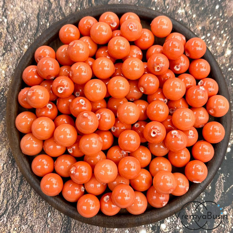 Майорка, полупросверленные бусины шарики 8 мм (1 шт.)