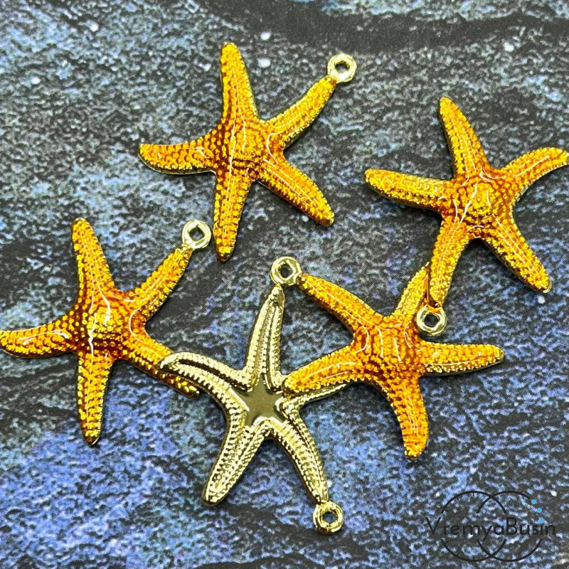 Подвеска с эмалью, морская звезда 21х23 мм (1 шт.)