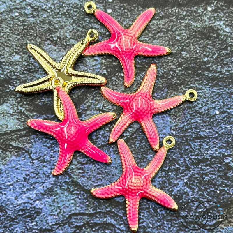 Подвеска с эмалью, морская звезда 21х23 мм (1 шт.)
