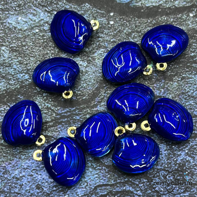 Облегченная подвеска с эмалью, ракушка 13х14х4 мм (1 шт.)