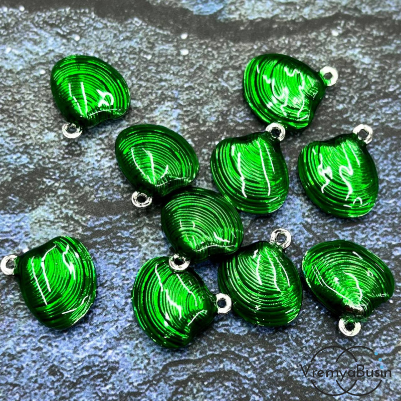 Облегченная подвеска с эмалью, ракушка 13х14х4 мм (1 шт.)