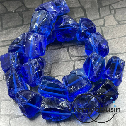 Аква-кварц, необработанный кусочек, ок. 20 мм, цв.  синий    (1 шт.)