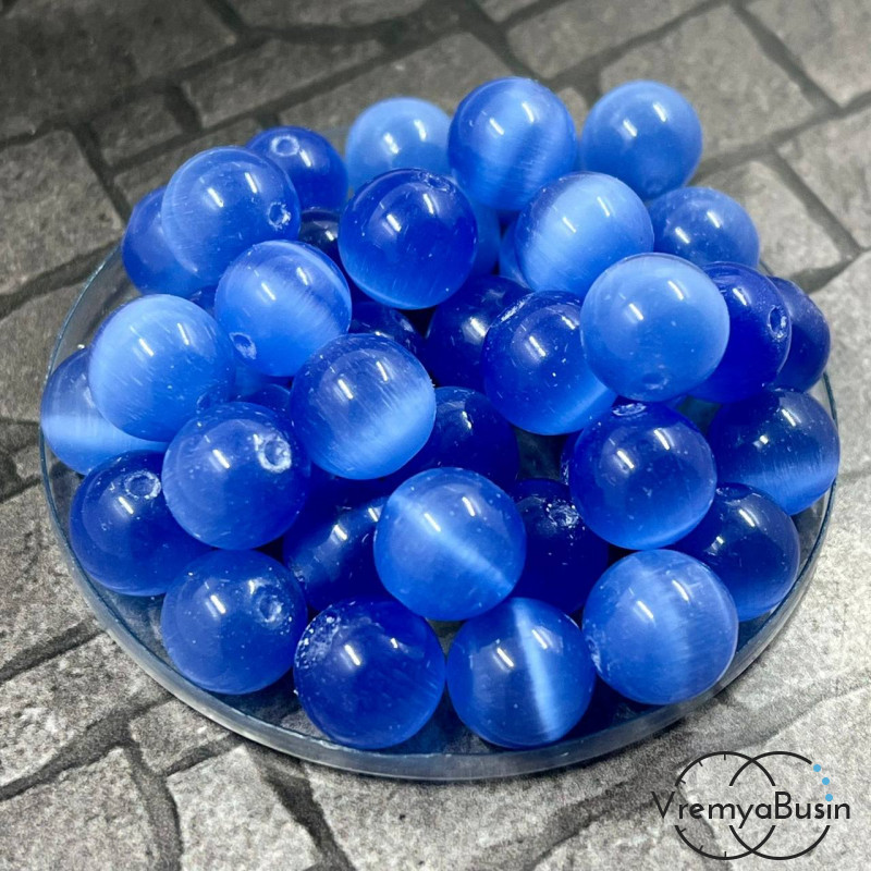 Кошачий глаз имит., шарик гладкий 10 мм (1 шт.)