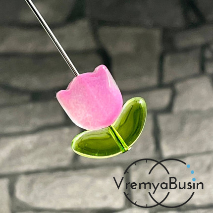 Бусины из гладкого стекла "Тюльпан", 13х14 мм (1 компл.)