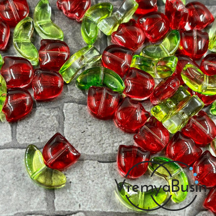 Бусины из гладкого стекла "Тюльпан", 13х14 мм (1 компл.)