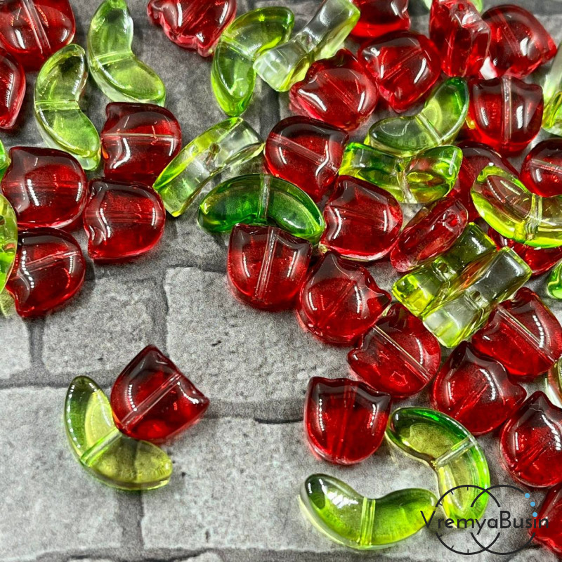 Бусины из гладкого стекла "Тюльпан", 13х14 мм (1 компл.)