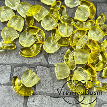 Бусины из гладкого стекла "Тюльпан", 13х14 мм (1 компл.)