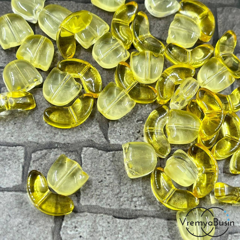 Бусины из гладкого стекла "Тюльпан", 13х14 мм (1 компл.)