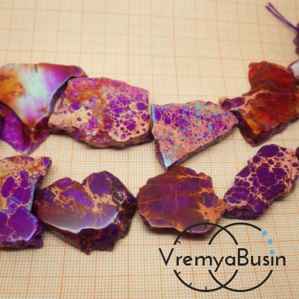 Варисцит крупные плоские бусины неправильной формы (1 шт.)