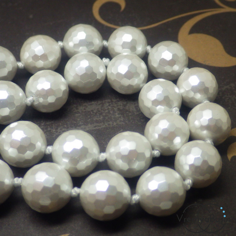 Жемчуг майорка граненый. 12 мм