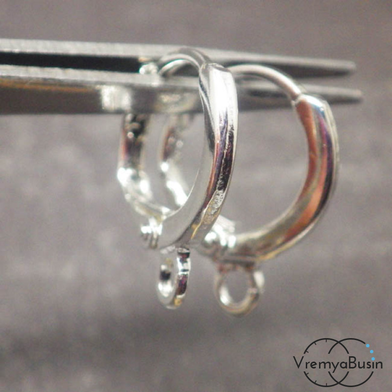 Швензы кольца, покрытие серебром 925 пробы (1 пара)