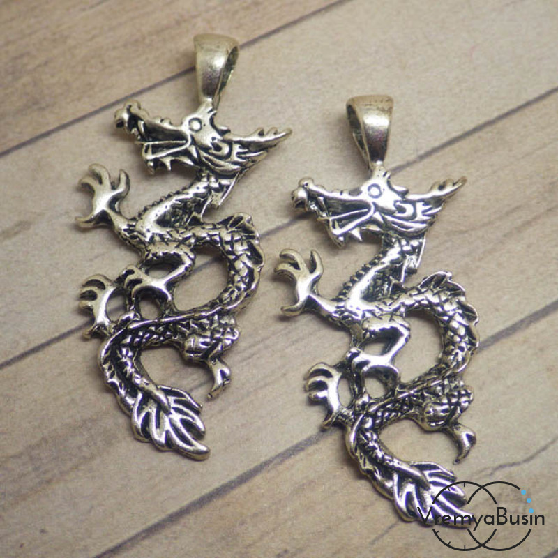 Дракон. Подвеска под серебро
