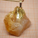 Подвеска-кулон из цитрина в металле под золото