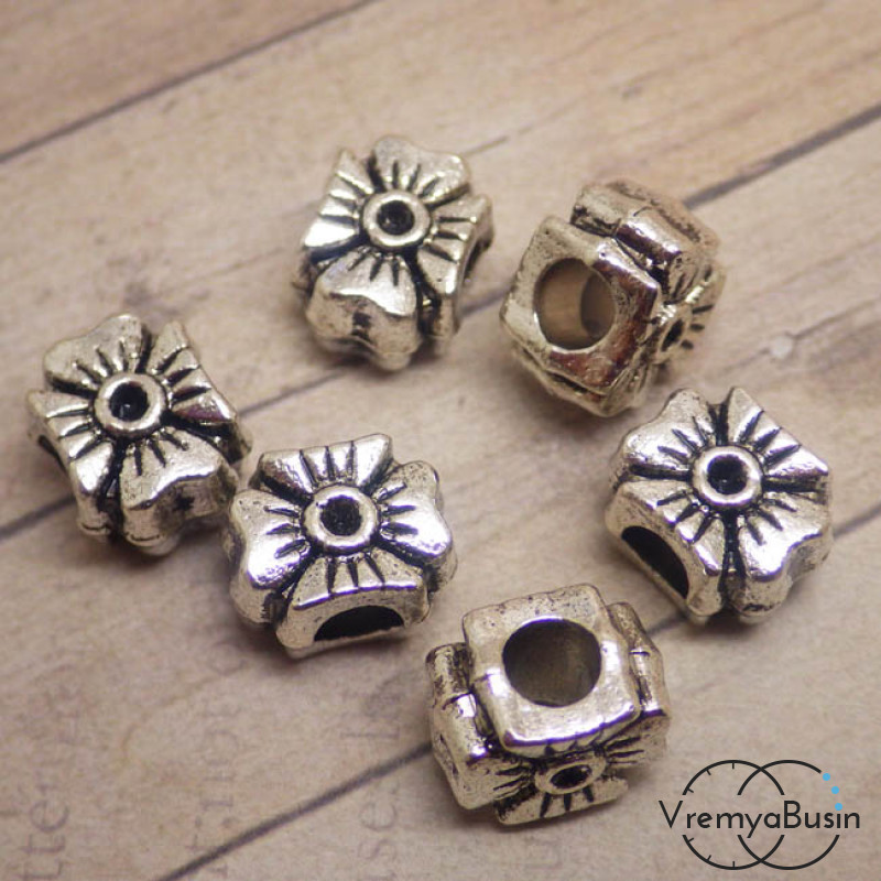 Бусина-шарм в стиле пандора. Цветок