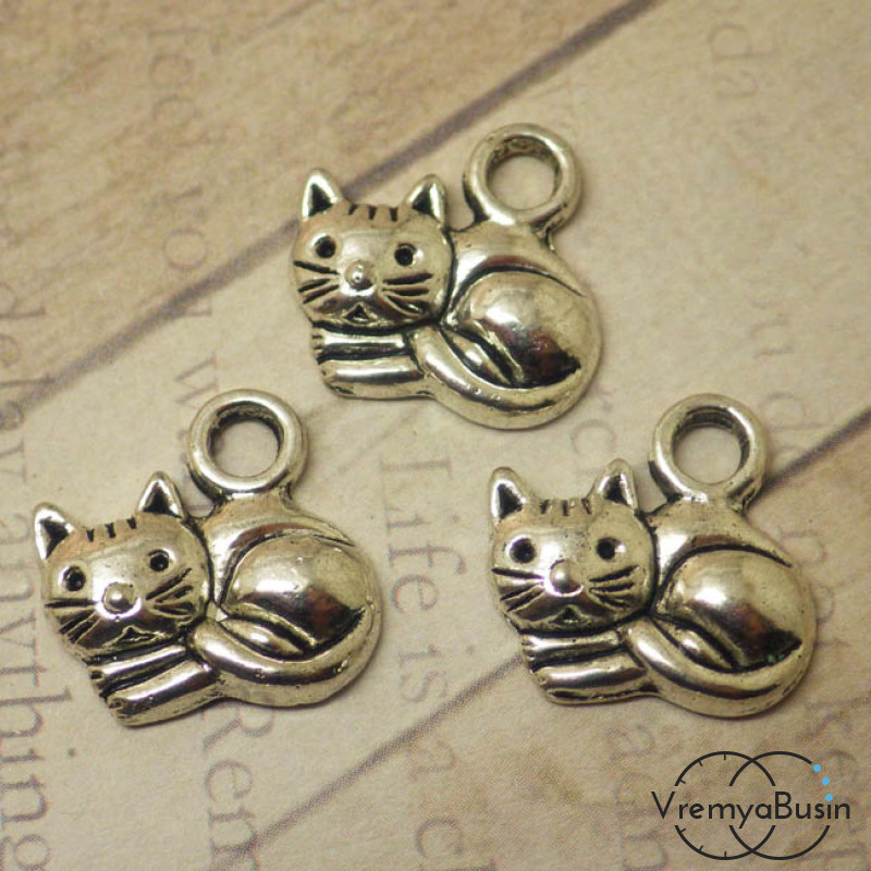 Котенок. Подвеска под серебро