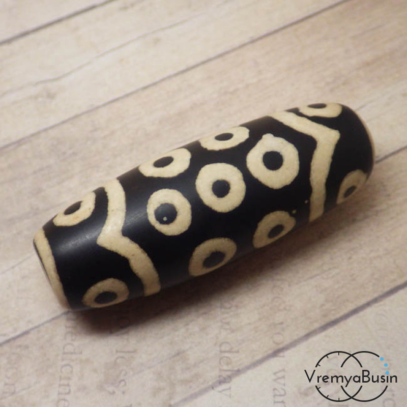 Тибетская бусина Дзи "21-глазая" (1 шт.)