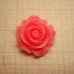 Подвеска из камня. Роза из резного синтетического коралла