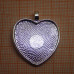 Основа для кабошона Сердце 25 мм, цвет светлое серебро