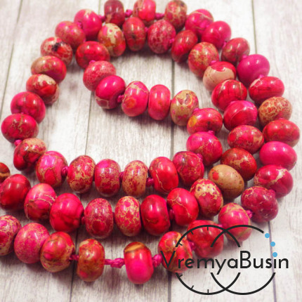 Варисцит, рондель гладкий розовый