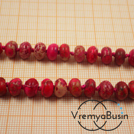 Варисцит, рондель гладкий розовый