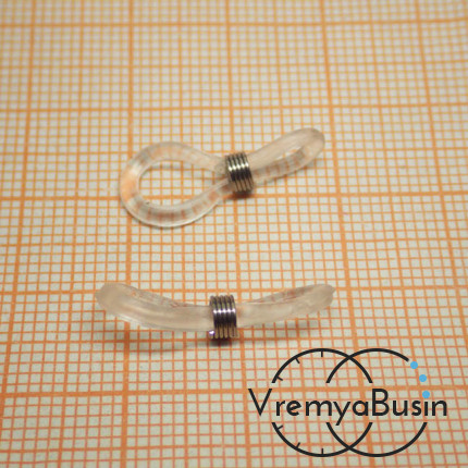 Коннектор силиконовый для очков, цвет прозрачный (2 шт.)