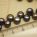Жемчуг черный круглый "Змейка"