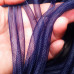 Полый шнур из нейлоновой сетки, 8 мм, цв. темно-синий (1 м.)