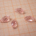 Капля граненая из стекла, 6х12 мм, цв. розовый  (1 шт.)