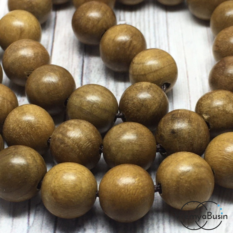 Бусины из дерева, шарик гладкий 10 мм (1 шт.) 