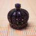 Шапочка-концевик с фиолетовыми цирконами, 13х14 мм, латунь с черным родиевым покрытием (1 шт.)