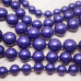Жемчуг майорка, шарик гладкий 8-10-12 мм, цвет синий