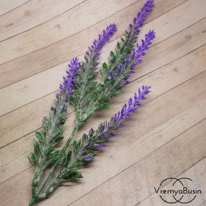 Ветка из пластика "Лаванда", 240 мм., цв. ФИОЛЕТОВЫЙ (1 шт.)