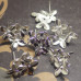 Швензы гвоздики "Цветы", 15х14 мм, цв. серебро (1 пара)