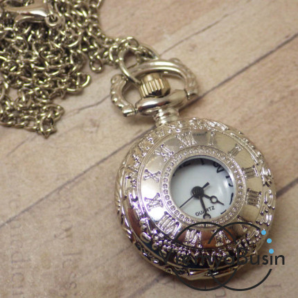 Часы карманные с цепочкой, цвет серебро