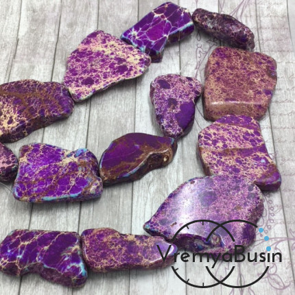 Варисцит крупные плоские бусины неправильной формы (1 шт.)