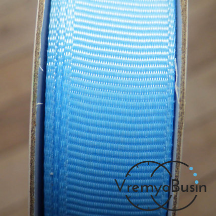 Лента репсовая, 15 мм, цвет голубой (1 м.)