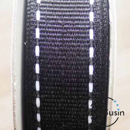 Лента репсовая, 15 мм, цвет черный с полосками (1 м.)