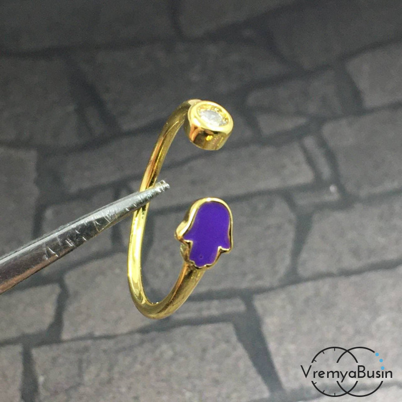 Кольцо из латуни с позолотой (1 шт.)