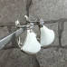 Швензы с керамической вставкой, латунь с родиевым покрытием (1 пара)