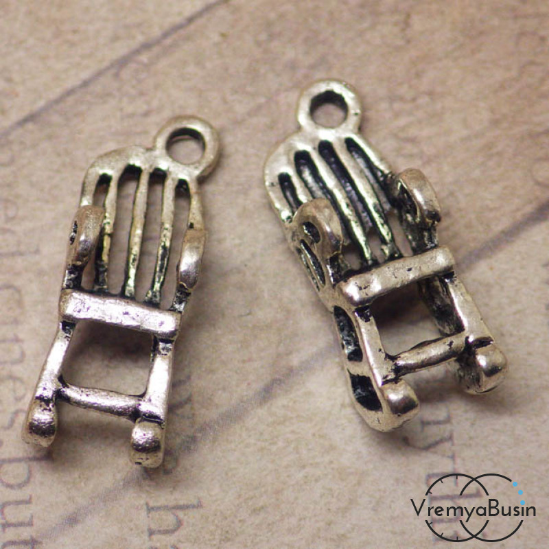 Стульчик. Подвеска металлическая под серебро (1 шт.)