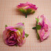 Цветок из ткани "Роза", 45 мм., цв.РОЗОВО-ЛИМОННЫЙ (1 шт.)