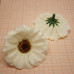 Цветок из ткани "Циния", 45 мм., цв.БЕЛЫЙ (1 шт.)