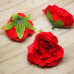Цветок из ткани "Роза", 45 мм., цв.КРАСНЫЙ (1 шт.)